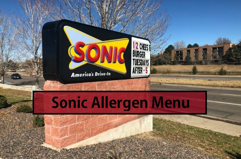 Sonic Allergen Menu